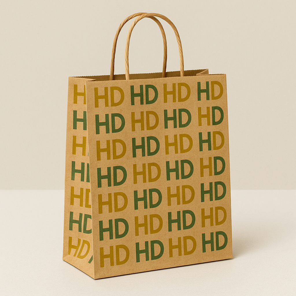 Brown kraft shopping bag