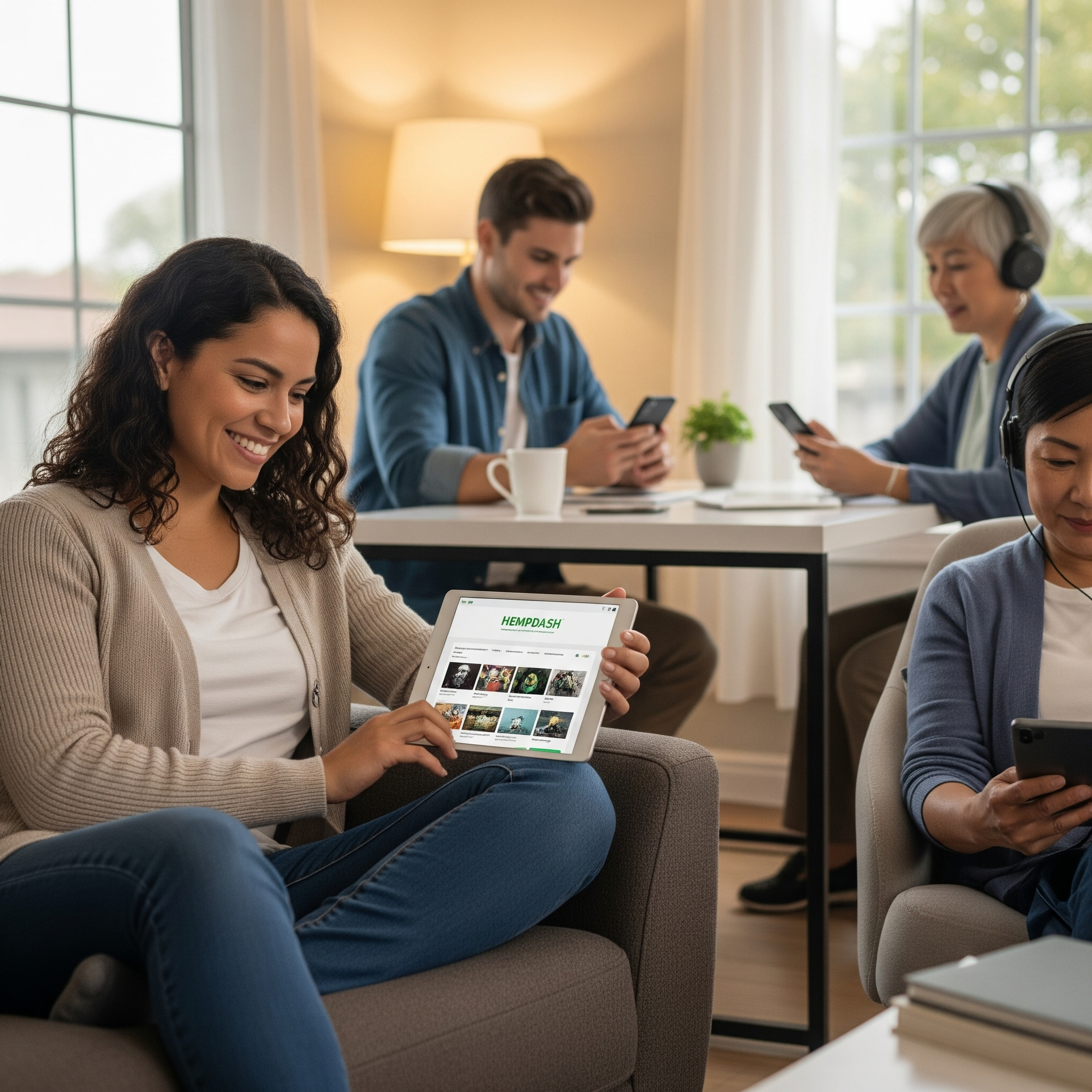 Customer service agent on phone